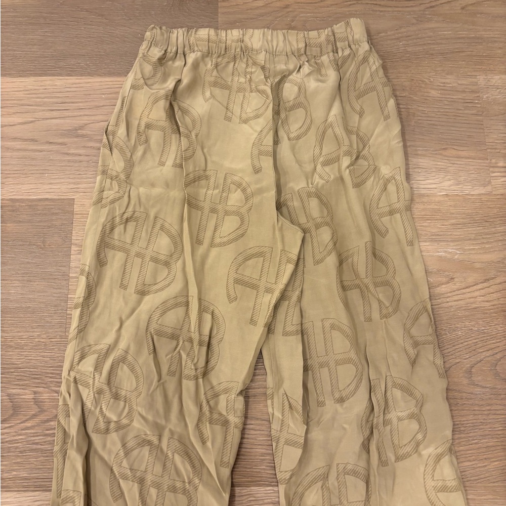 ANINE BING Owen Pant In Celadon Monogram Print - Picture 9 of 9